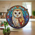 Bernadette Barn Owl Stained Glass Effect Suncatcher